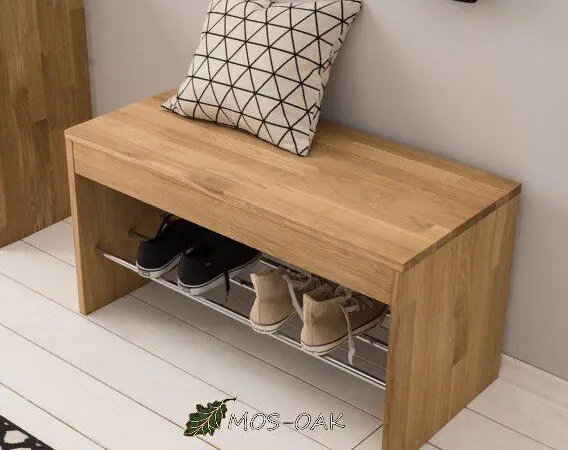 Скамья из массива для обуви Дакота
