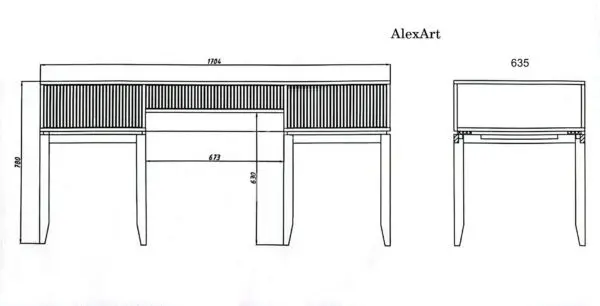 Стол письменный AlexArt B3