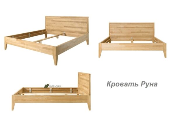 Кровать из массива дуба Руна для спальни