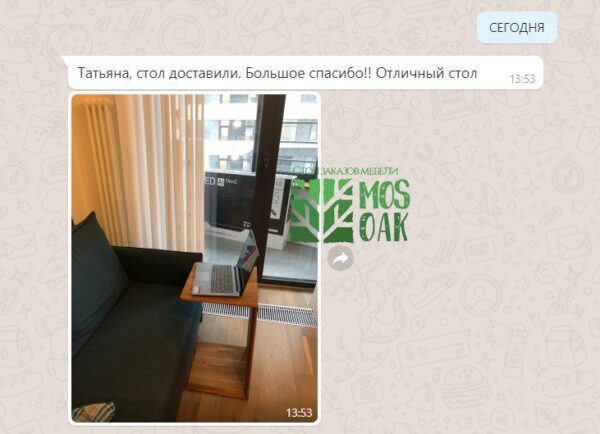 Стол приставной Соно-2 из дуба - отзывы MOS-OAK