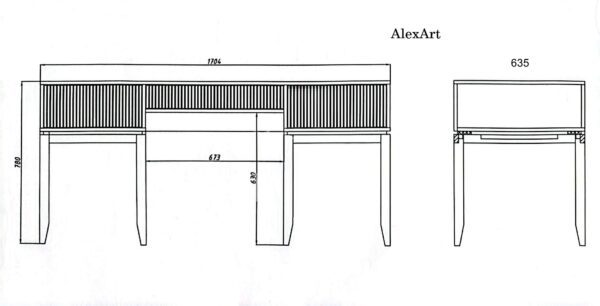 Стол письменный AlexArt B3